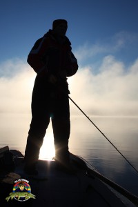 Jerkfiske i morgonsolen